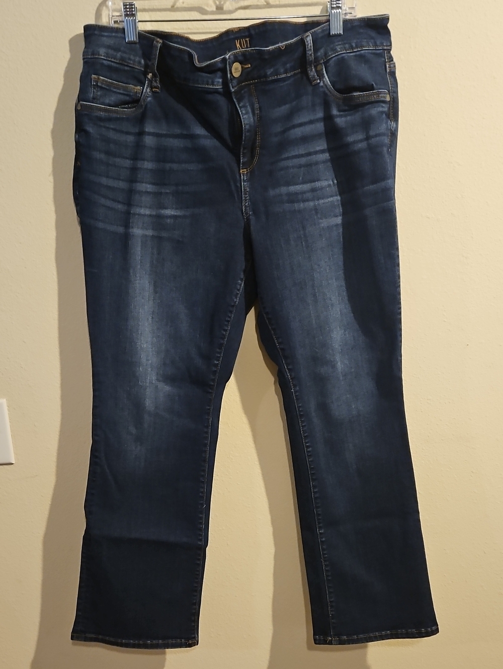 Kut from the Kloth Women's Dark Indigo Boot Cut Jeans
